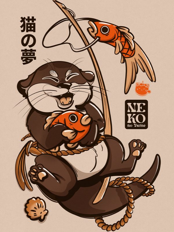 LOUTRE Carte postale 🦦