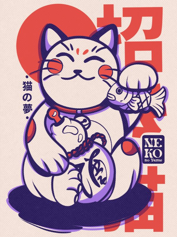 MANEKI NEKO Carte postale 🐱