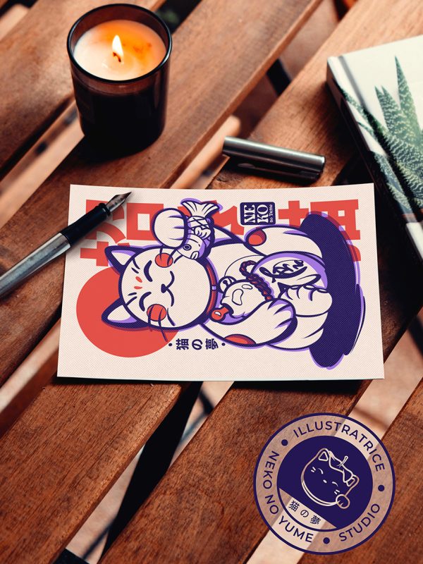MANEKI NEKO Carte postale 🐱