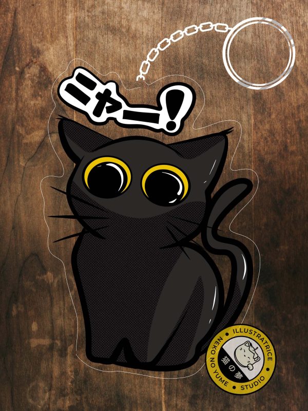 CHAT NOIR Porte clé 🌙