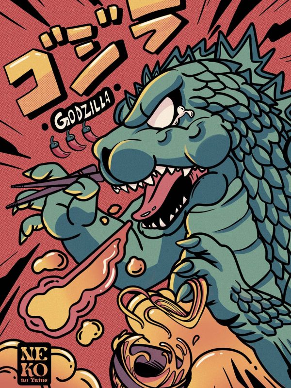 KAIJU SPICY RAMEN Carte postale 🦎